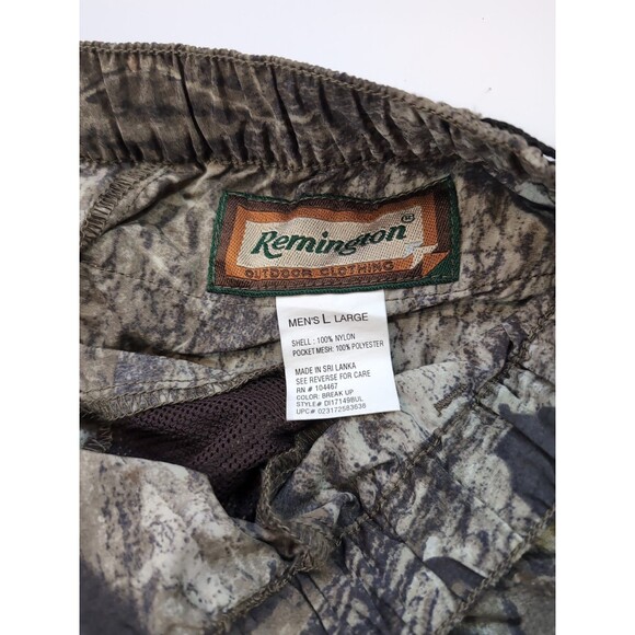 Remington Mens Lg Brown Camo Hunting Mossy Oak Break Up Convertible Cargo Pants - Picture 7 of 12